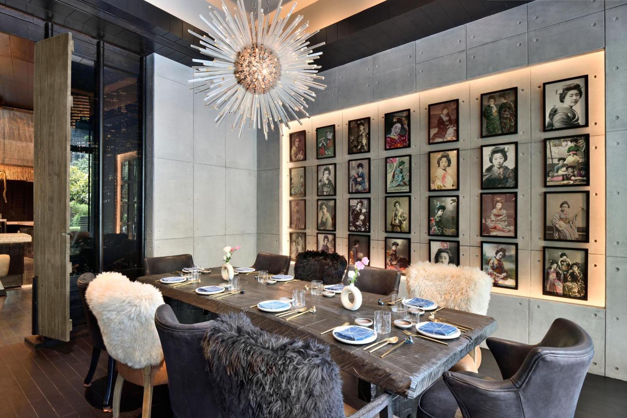 JW Marriott Hotel New Delhi Aerocity Kültér fotó The dining room at the restaurant